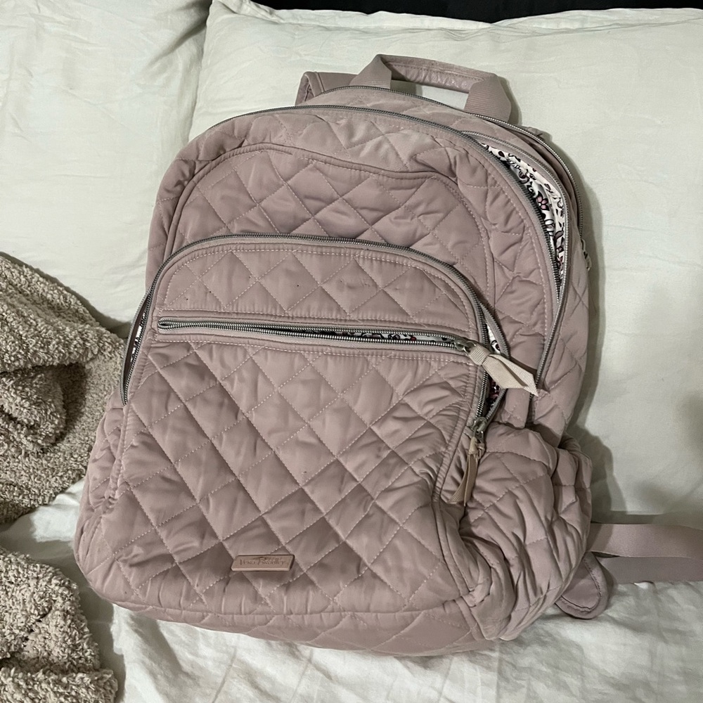 Vera Bradley campus backpack XL. Microfiber rain resistant fabric. Rarely used.